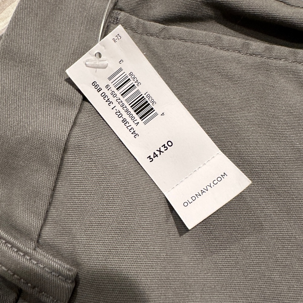 NWT Old Navtmy Grey Chinos Men’s - Picture 3 of 3